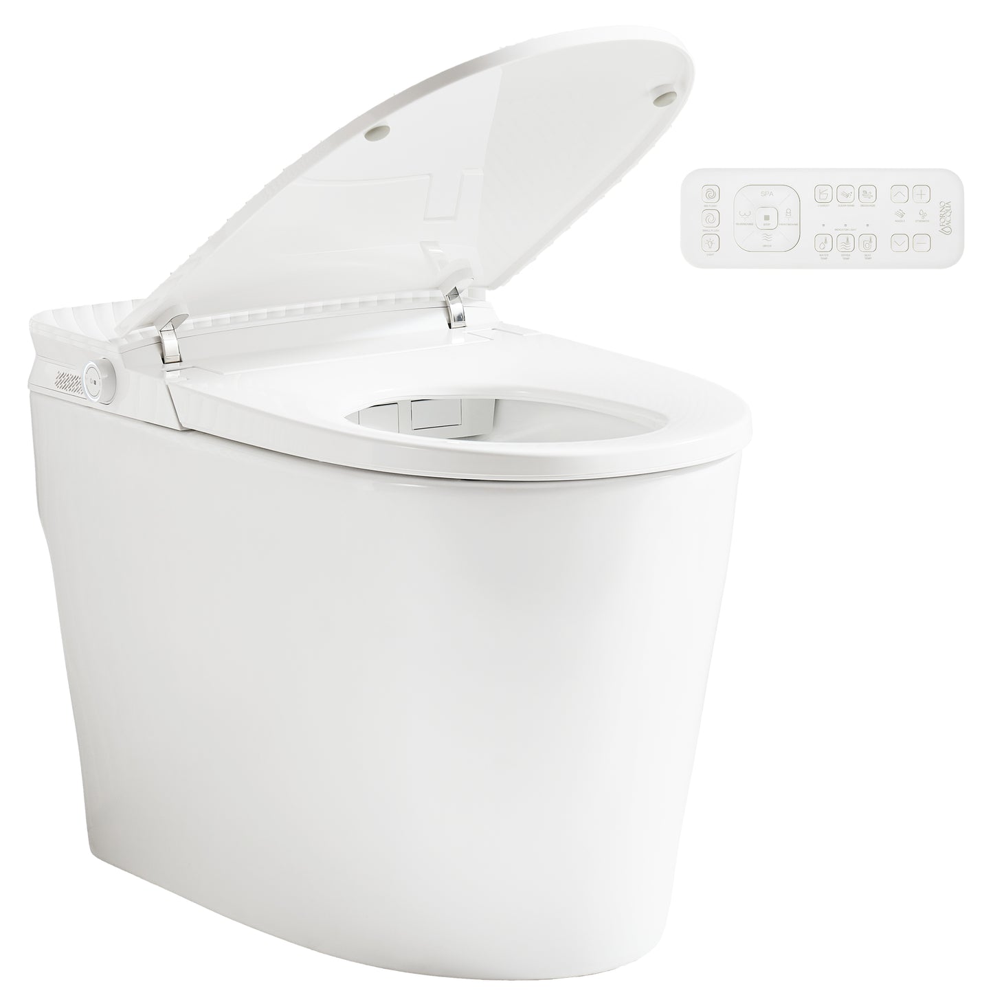 FORNO ACQUA Luxurious Super Smart Toilet. Includes Bidet, Heated Seat, Auto Flush, Auto Lid, Powerful Flush, Ideal for master bathrooms.