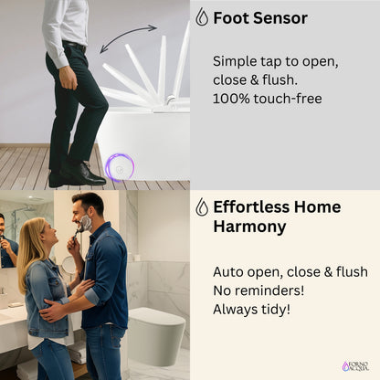 FORNO ACQUA Luxurious Super Smart Toilet. Includes Bidet, Heated Seat, Auto Flush, Auto Lid, Powerful Flush, Ideal for master bathrooms.