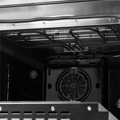 Galiano 48-inch Dual Fuel Range Black & Antique Brass Design with 8 Sealed Burners 107,000 BTU, 6.58 cu. ft. double ovens & Griddle