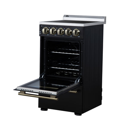 Forno Pallerano 20 Inch Freestanding Electric Range in Black, Canada Version, Plug and Cord Included