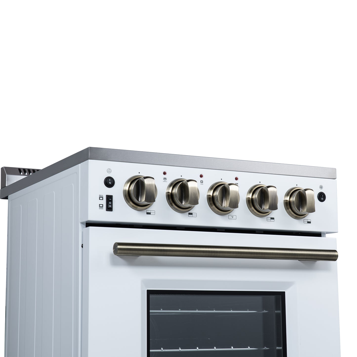 Forno Loiano 24 Inch Freestanding Electric Range in White, Canada Version, Plug and Cord Included