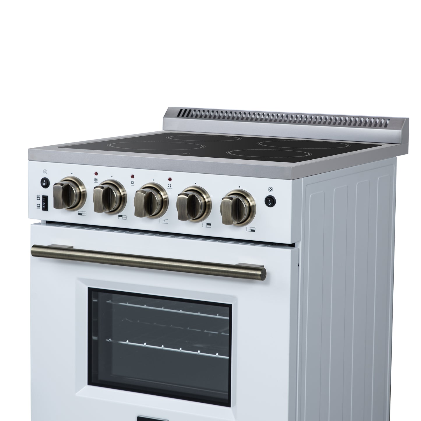Forno Loiano 24 Inch Freestanding Electric Range in White, Canada Version, Plug and Cord Included