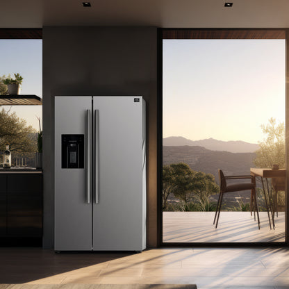 FORNO Premium 2-Piece Kitchen Bundle - Giovanni 30-inch Gas Range Stainless Steel, Forno Salerno 36" Side by Side Stainless Steel Refrigerator 20 cu.ft - FBDL-020-03CAUS