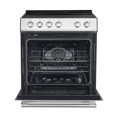 FORNO Premium 2-Piece Kitchen Bundle - Leonardo Espresso 30" Stainless Steel Range, 30" Stainless Steel Range Hood - FBDL-002-01CA