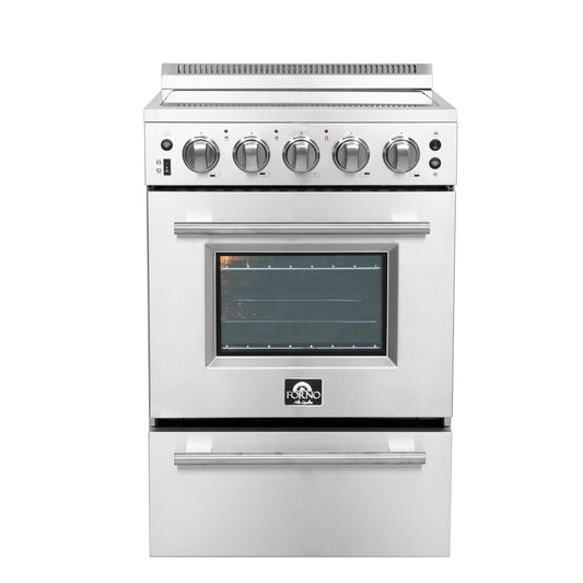 Forno Loiano 24-Inch Freestanding Electric Range, Canada Version, No Rotisserie Function, Plug and Cord Included