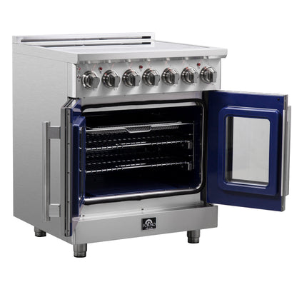 Forno Massimo 30-Inch Freestanding French Door Electric Range, True Convection Oven