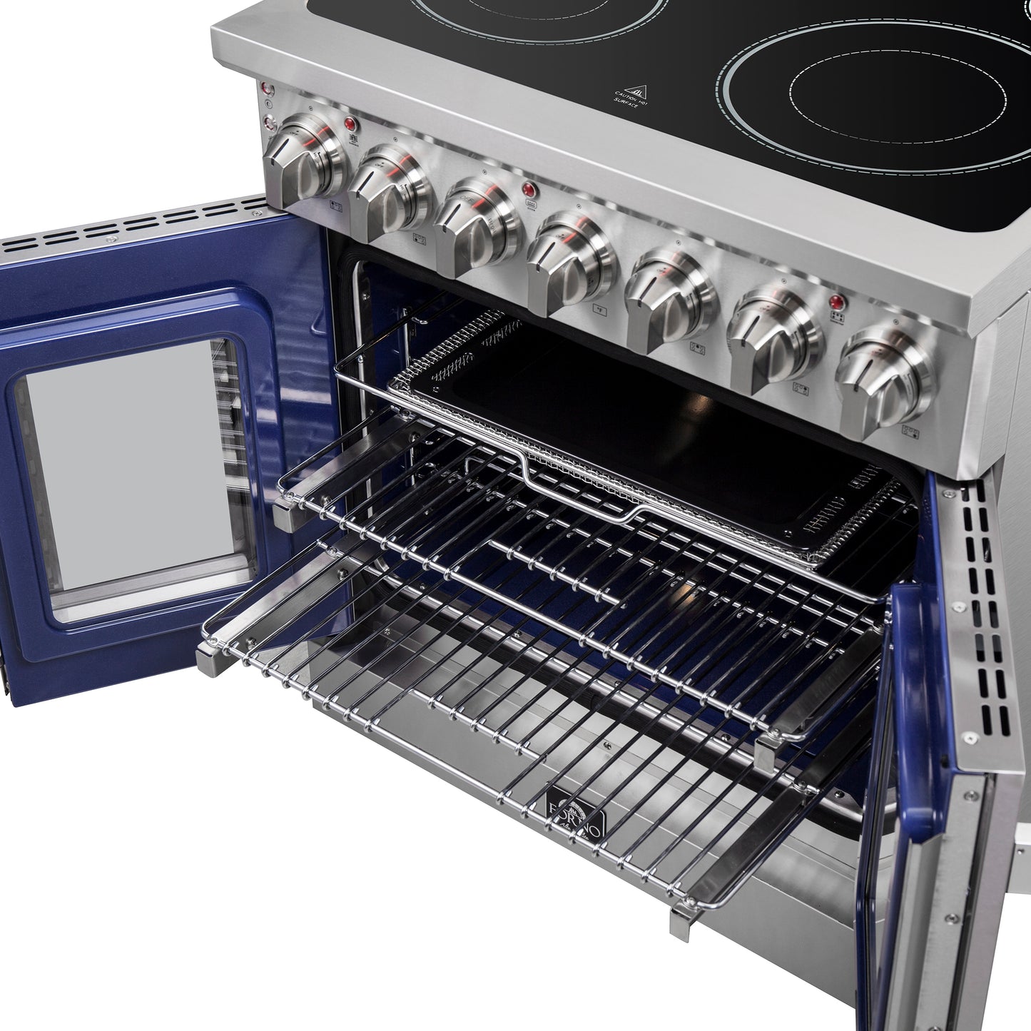 Forno Massimo 30-Inch Freestanding French Door Electric Range, True Convection Oven