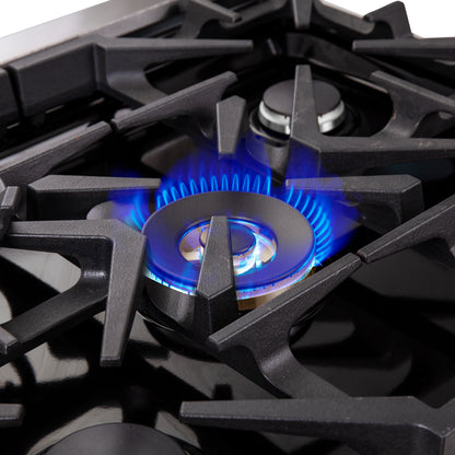 Forno Massimo 30-Inch Freestanding French Door Gas Range, 4 Burners, Convection Oven, Energy Efficient