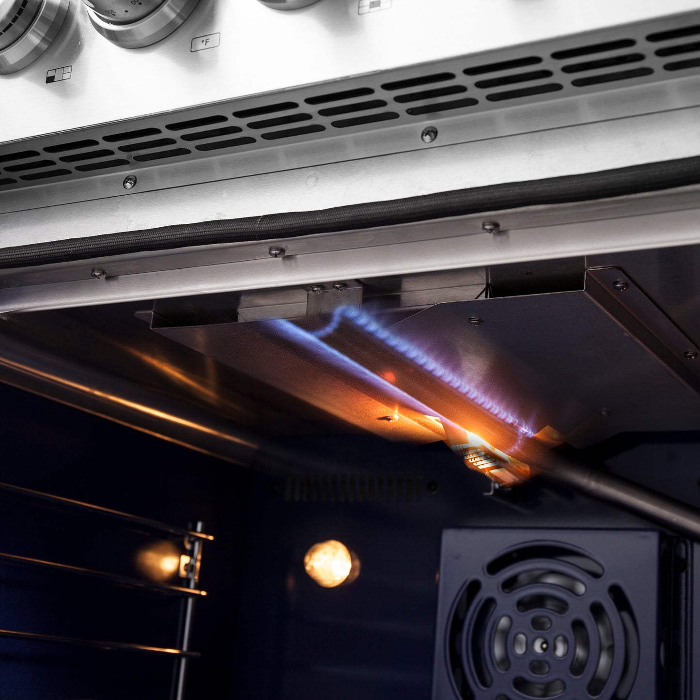 Forno Massimo 30-Inch Freestanding French Door Gas Range, 4 Burners, Convection Oven, Energy Efficient