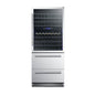 Forno Capraia 30-Inch Dual Temperature Zone Wine Cooler, Up to 144 Bottles, Two Refrigerated Drawers, Adjustable Temperature Zones