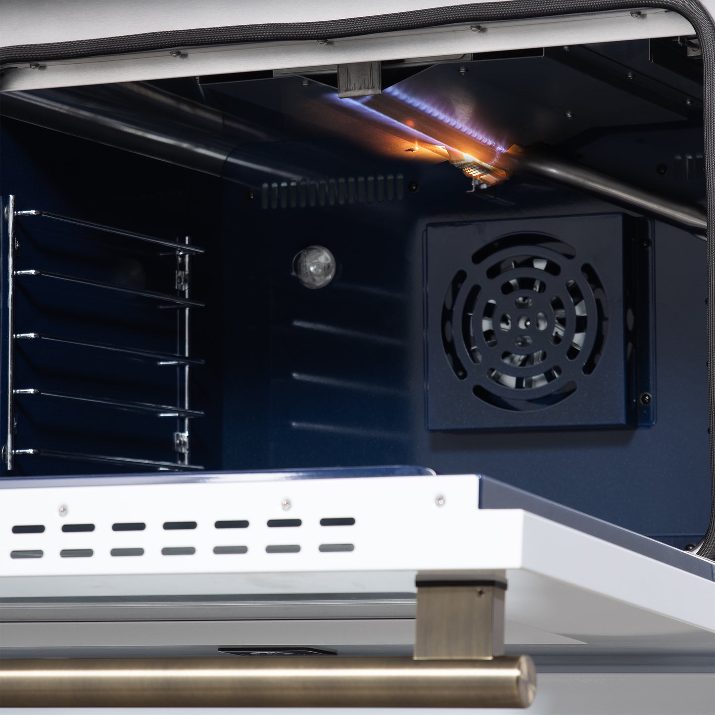 Forno Massimo 30-Inch Black Freestanding Gas Range, 5 Burners, True Convection Oven