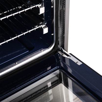 Forno Massimo 30-Inch Black Freestanding Gas Range, 5 Burners, True Convection Oven