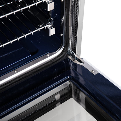 Forno Massimo 30-Inch White Freestanding Gas Range, 5 Burners, True Convection Oven