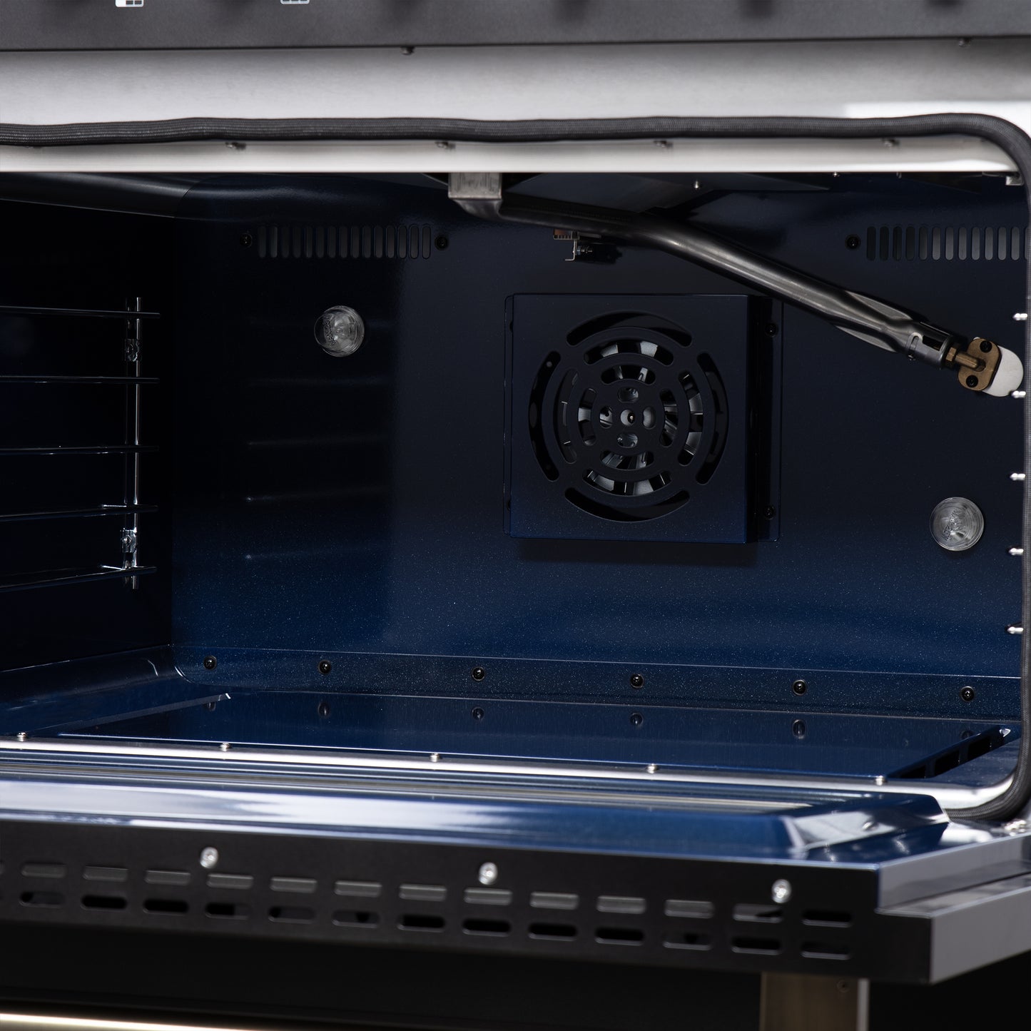 Forno Massimo 36-Inch Black Freestanding Gas Range, 6 Sealed Burners, Convection Oven, Energy Efficient