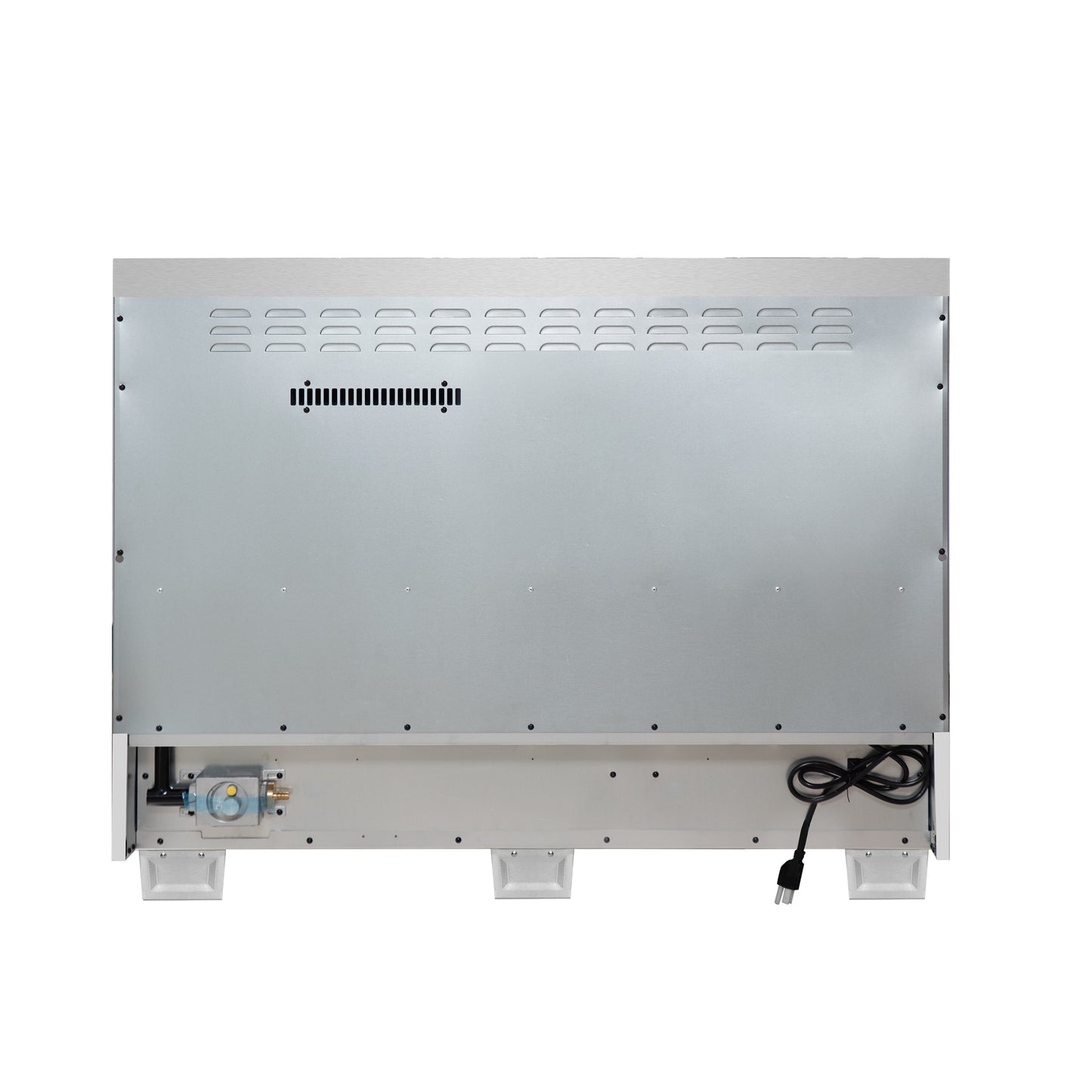 Forno Capriasca 48-Inch White Freestanding French Door Gas Range, 8 Burners, Convection Oven, Energy Efficient