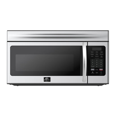 Forno Scalo 30-Inch Over the Range Microwave, Stainless Steel – 1.6 cu.ft, 300 CFM Vent, Touch Control, LED Light