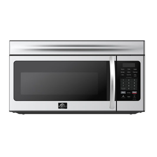 Forno Scalo 30-Inch Over the Range Microwave, Stainless Steel – 1.6 cu.ft, 300 CFM Vent, Touch Control, LED Light