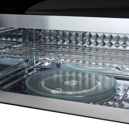 Forno Fornace 30-Inch Over the Range Convection Microwave, Black – 1.5 cu.ft, 300 CFM Vent, Touch Control, LED Light