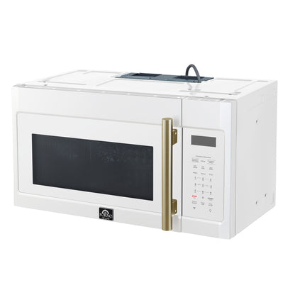 Forno Fornace 30-Inch Over the Range Convection Microwave, White – 1.5 cu.ft, 300 CFM Vent, Touch Control, LED Light