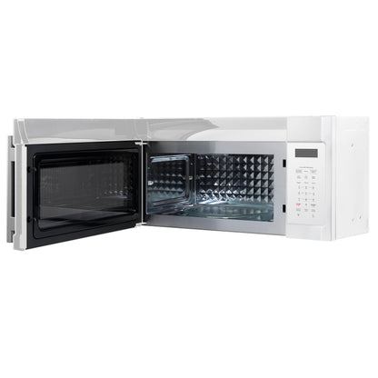 Forno Fornace 30-Inch Over the Range Convection Microwave, White – 1.5 cu.ft, 300 CFM Vent, Touch Control, LED Light