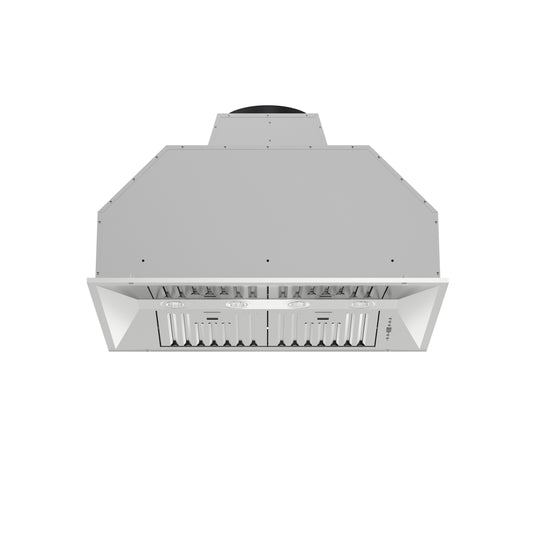 Forno Altilia 36-Inch Insert Range Hood, Stainless Steel, LED Lighting, Baffle Filters