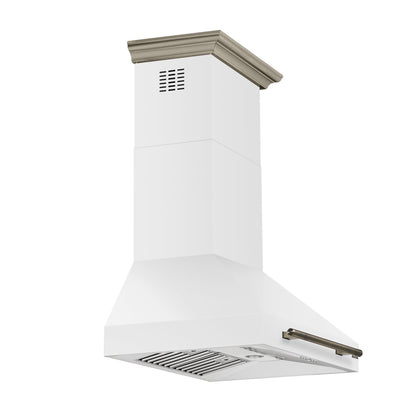 Forno Aria 30 Inch Wall-Mounted Range Hood in White