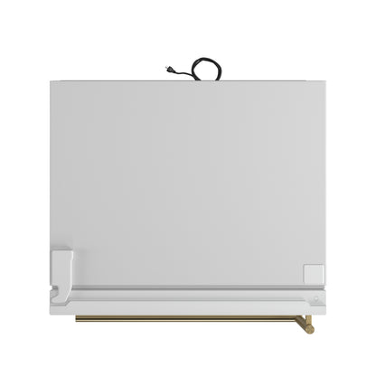 Forno Milano 2-Piece 62-Inch Freestanding Dual Bottom Freezer Refrigerator, White – 34.4 cu.ft, Touch Control, Ice Maker